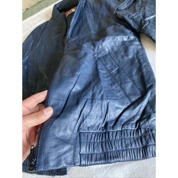 Leather Motorcycle Jacket - Dainese, mens 50 (medium) Dark Blue - Picture 7 of 15